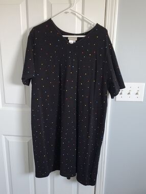 Coldwater Creek Black Polka Dot Sweater
